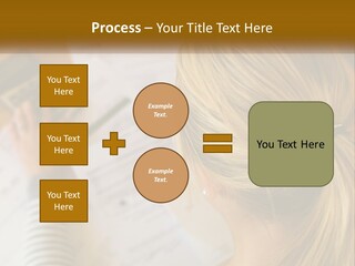 A Woman Sitting At A Desk With A Calculator PowerPoint Template