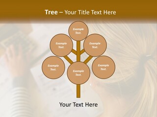 A Woman Sitting At A Desk With A Calculator PowerPoint Template