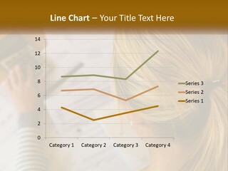 A Woman Sitting At A Desk With A Calculator PowerPoint Template