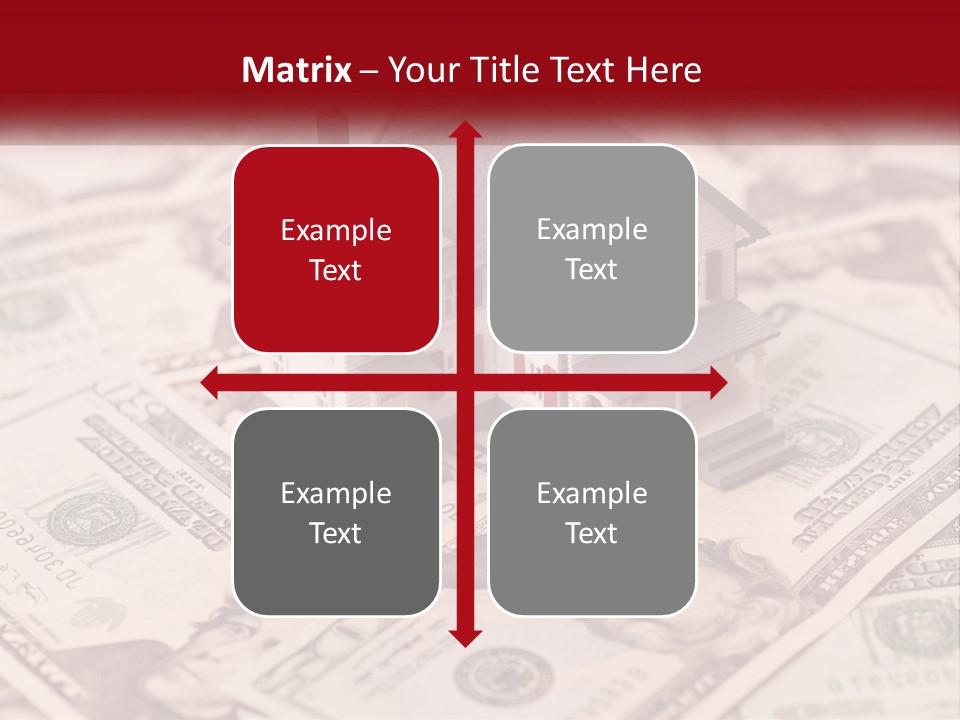 A House Sitting On Top Of A Pile Of Money PowerPoint Template