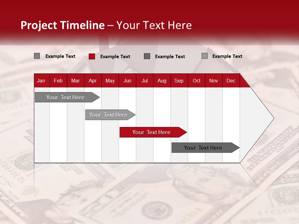 A House Sitting On Top Of A Pile Of Money PowerPoint Template