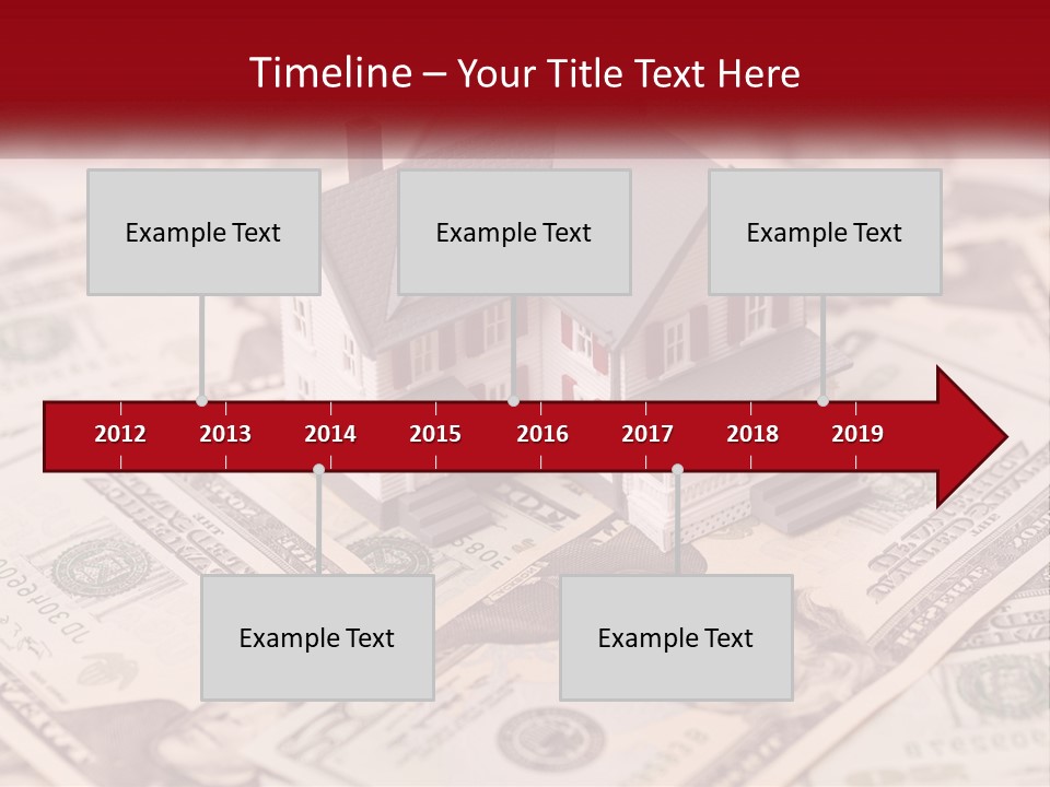 A House Sitting On Top Of A Pile Of Money PowerPoint Template