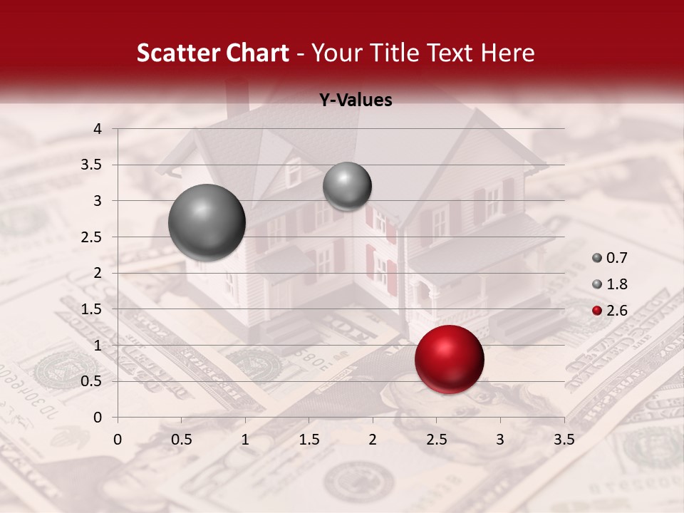 A House Sitting On Top Of A Pile Of Money PowerPoint Template