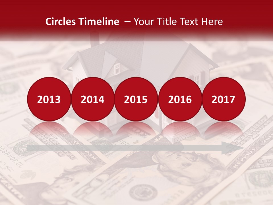 A House Sitting On Top Of A Pile Of Money PowerPoint Template