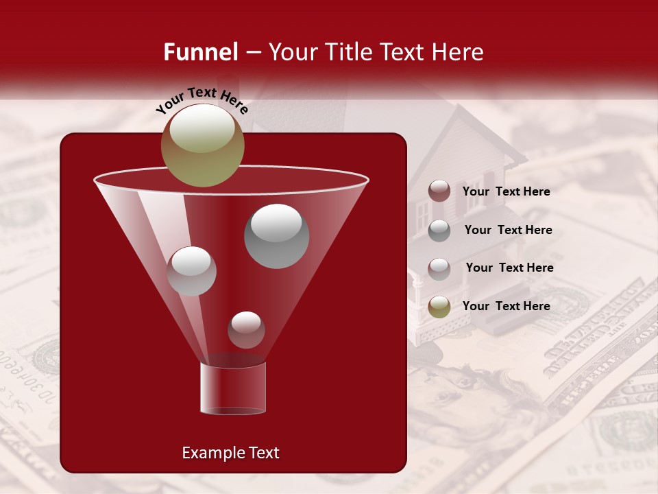 A House Sitting On Top Of A Pile Of Money PowerPoint Template