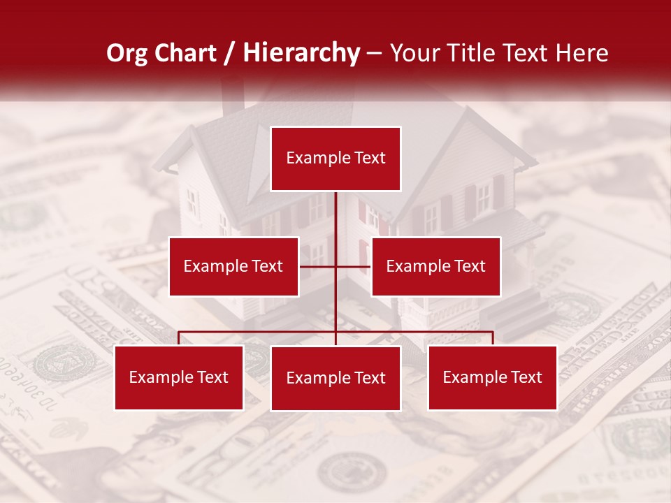 A House Sitting On Top Of A Pile Of Money PowerPoint Template