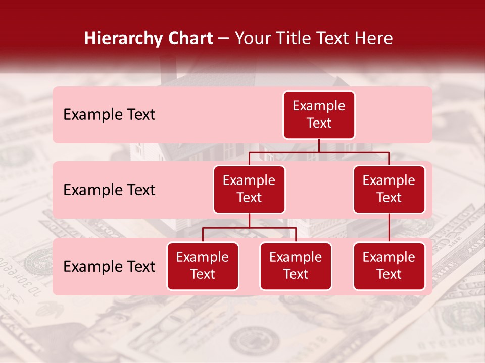 A House Sitting On Top Of A Pile Of Money PowerPoint Template