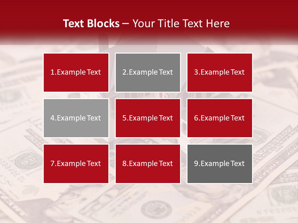 A House Sitting On Top Of A Pile Of Money PowerPoint Template