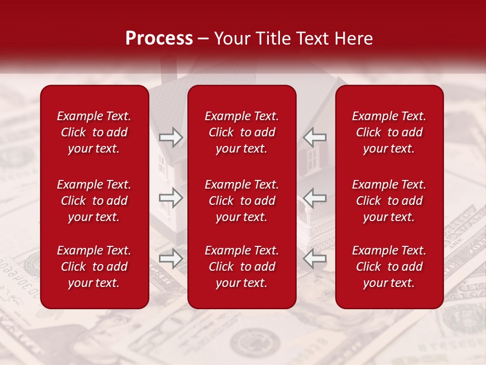 A House Sitting On Top Of A Pile Of Money PowerPoint Template