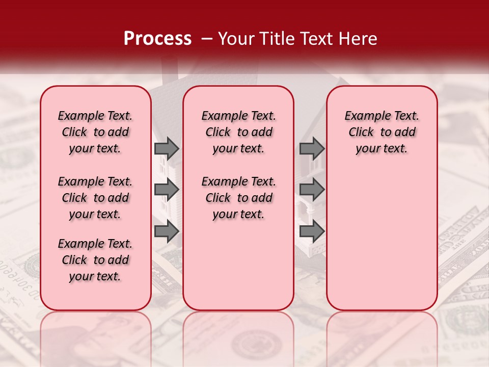 A House Sitting On Top Of A Pile Of Money PowerPoint Template