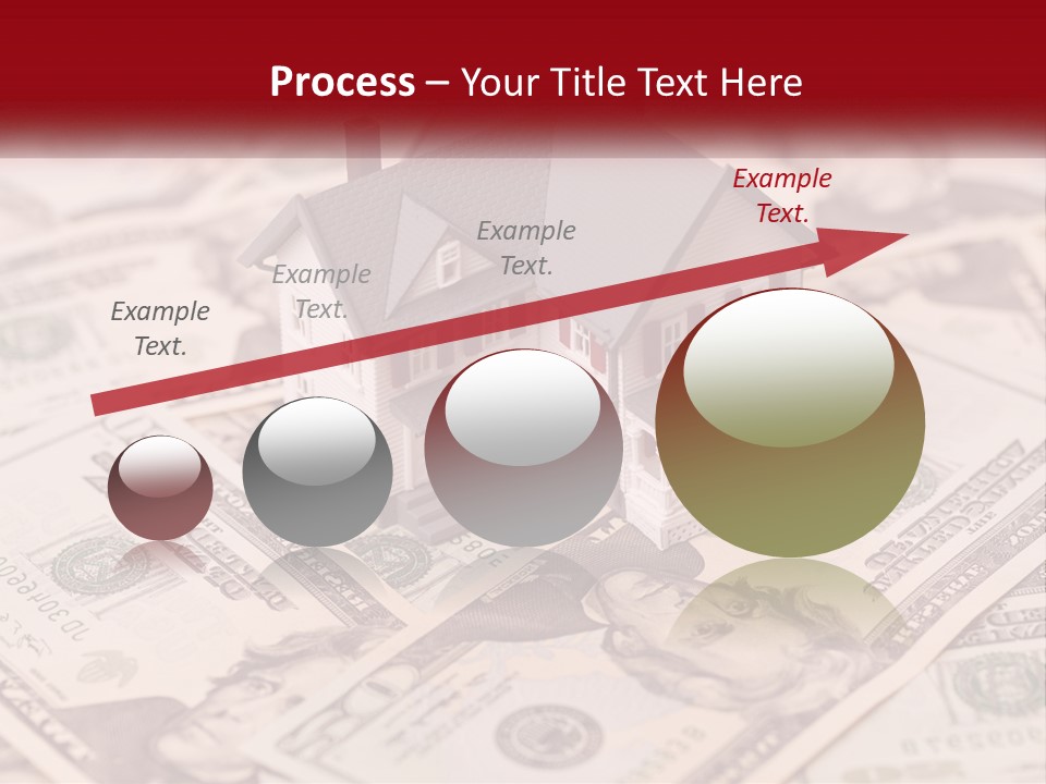 A House Sitting On Top Of A Pile Of Money PowerPoint Template