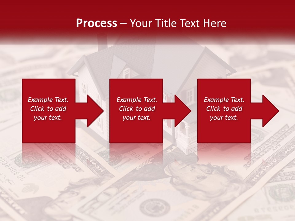 A House Sitting On Top Of A Pile Of Money PowerPoint Template