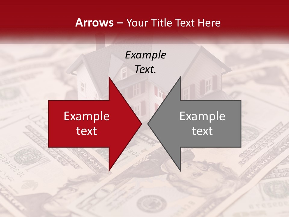 A House Sitting On Top Of A Pile Of Money PowerPoint Template