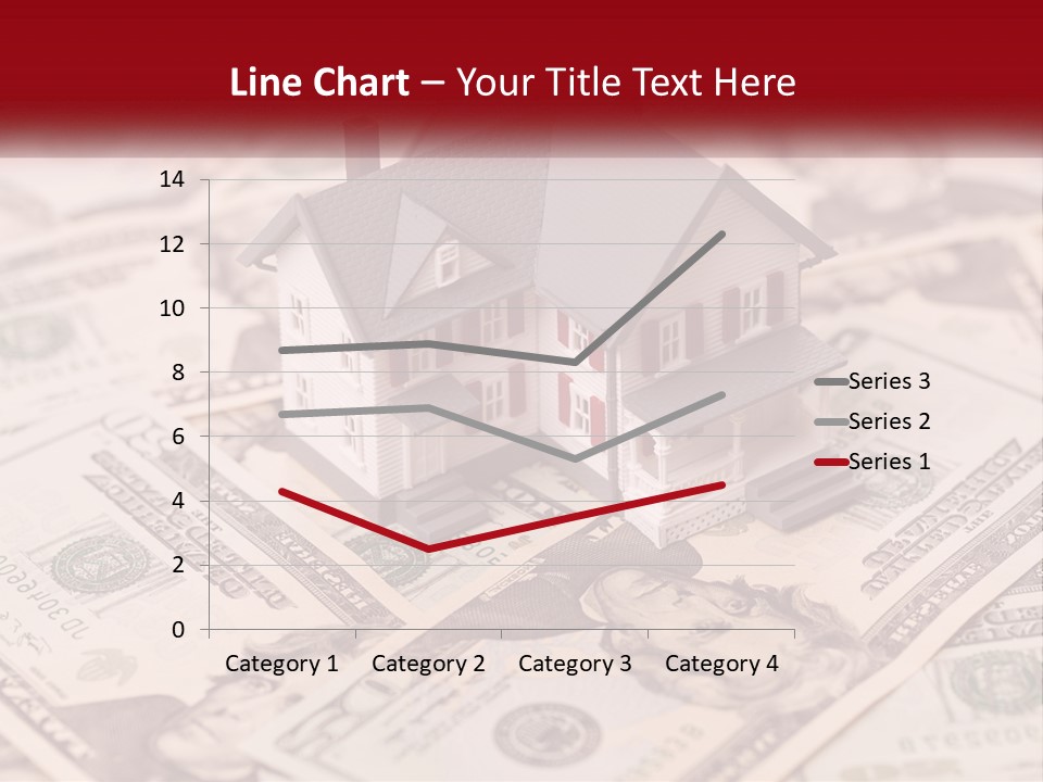 A House Sitting On Top Of A Pile Of Money PowerPoint Template