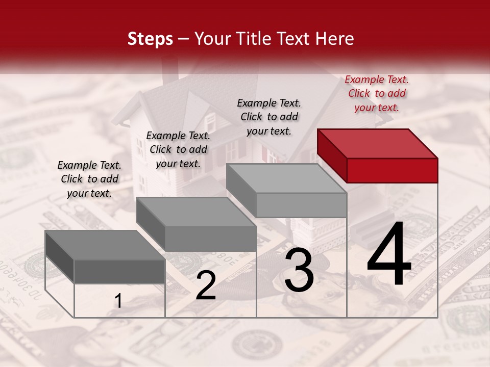 A House Sitting On Top Of A Pile Of Money PowerPoint Template