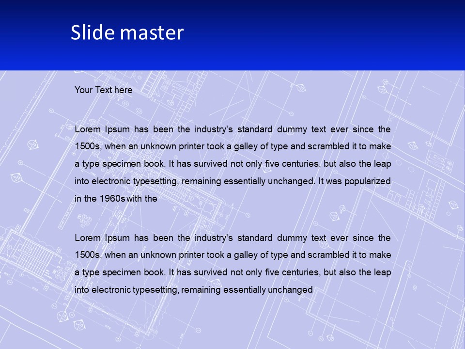 A Blueprint Of A Building With The Name Of The Building PowerPoint Template