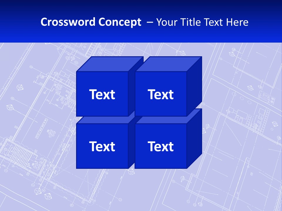 A Blueprint Of A Building With The Name Of The Building PowerPoint Template