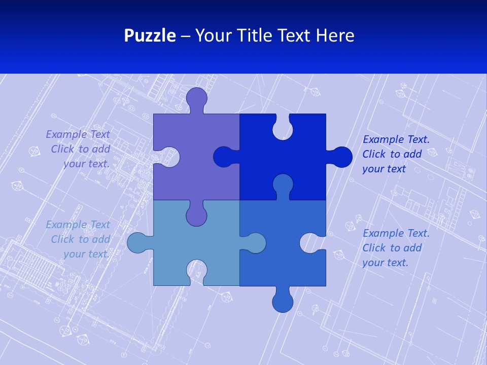 A Blueprint Of A Building With The Name Of The Building PowerPoint Template