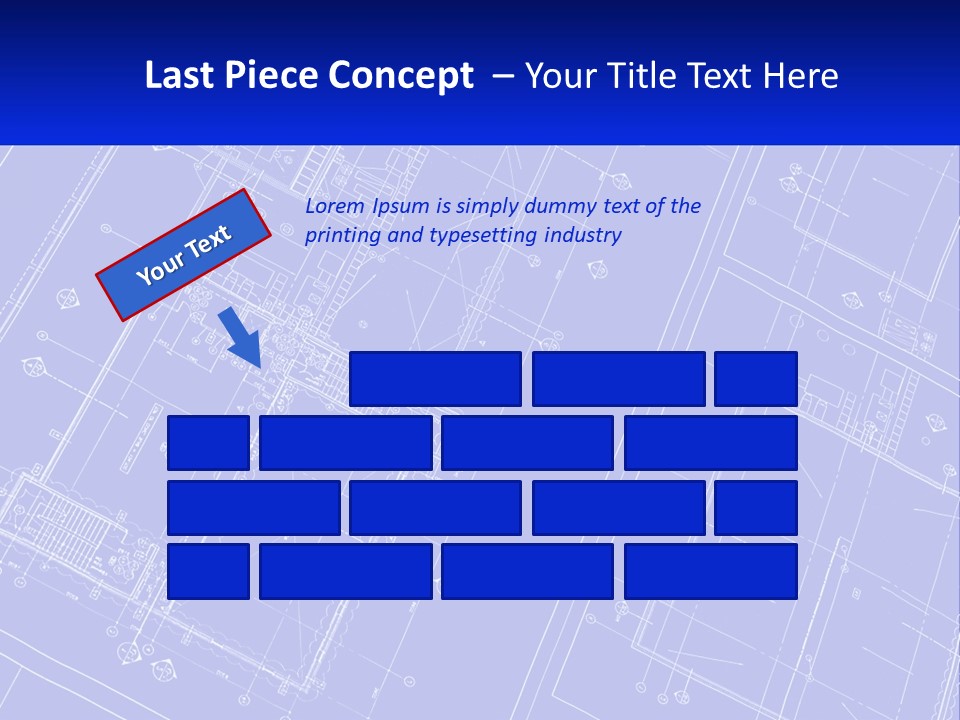 A Blueprint Of A Building With The Name Of The Building PowerPoint Template