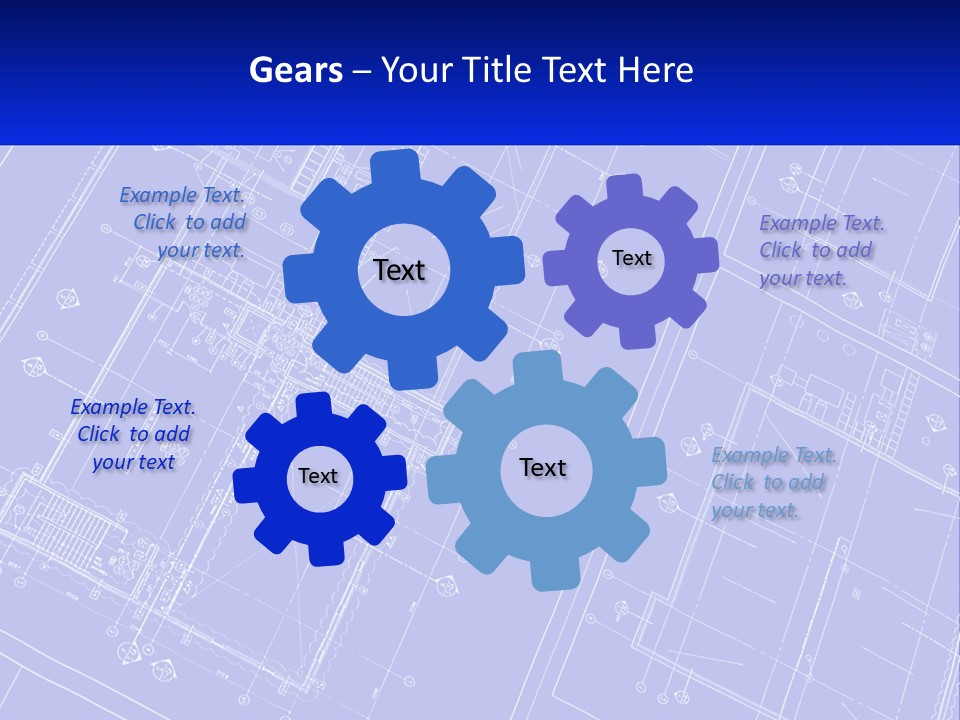 A Blueprint Of A Building With The Name Of The Building PowerPoint Template