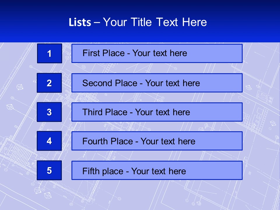 A Blueprint Of A Building With The Name Of The Building PowerPoint Template
