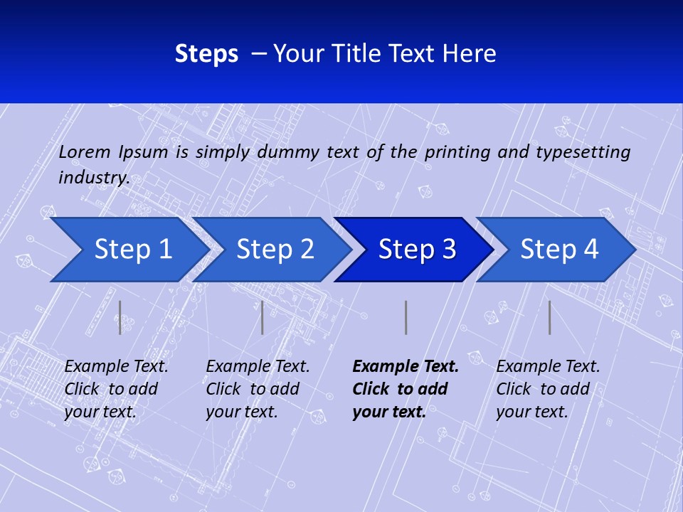 A Blueprint Of A Building With The Name Of The Building PowerPoint Template