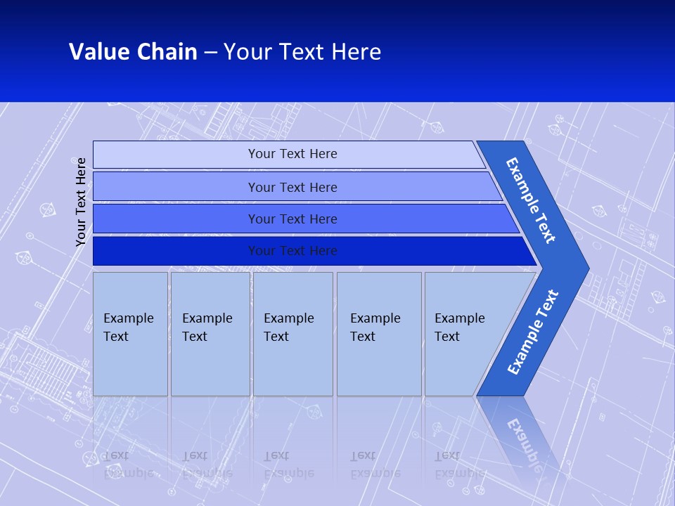 A Blueprint Of A Building With The Name Of The Building PowerPoint Template