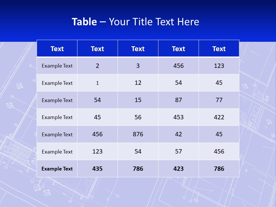 A Blueprint Of A Building With The Name Of The Building PowerPoint Template
