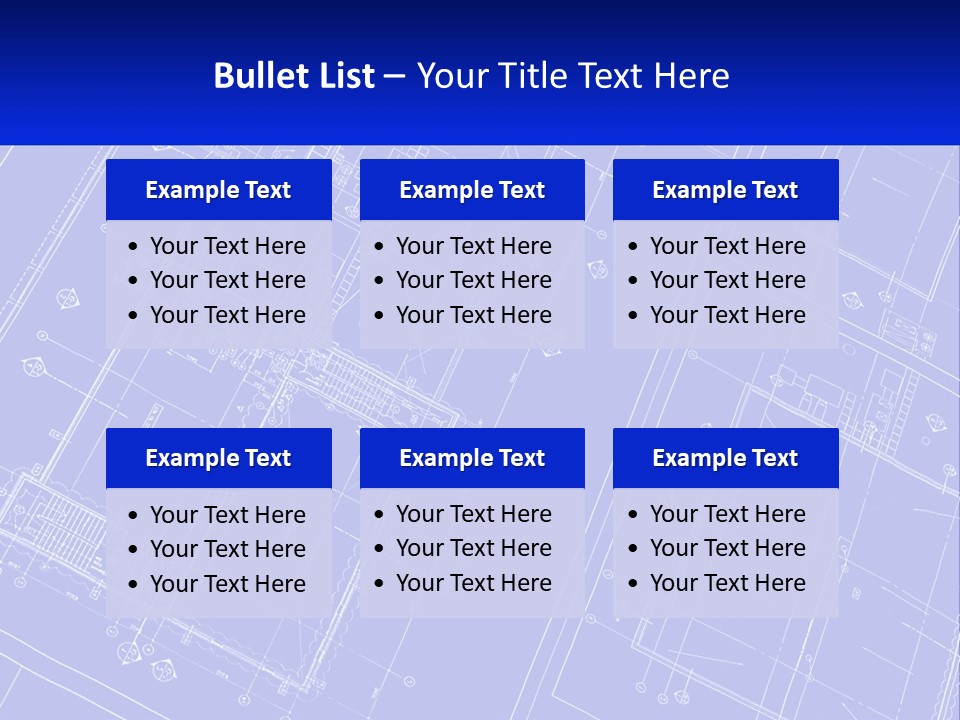 A Blueprint Of A Building With The Name Of The Building PowerPoint Template