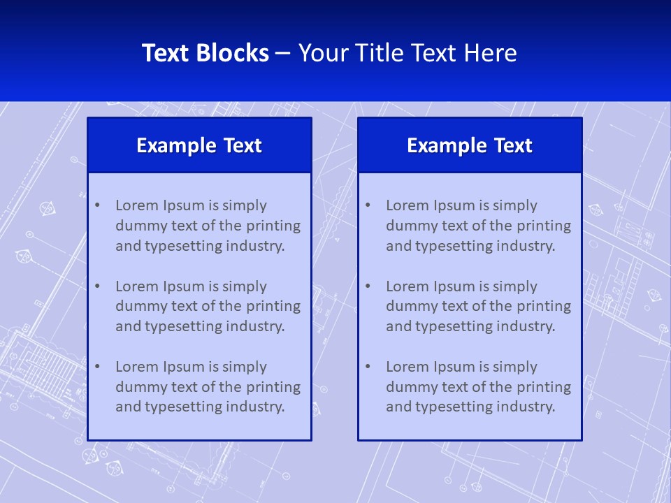 A Blueprint Of A Building With The Name Of The Building PowerPoint Template