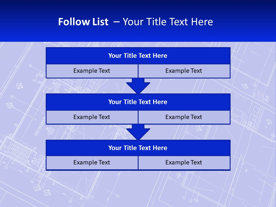 A Blueprint Of A Building With The Name Of The Building PowerPoint Template