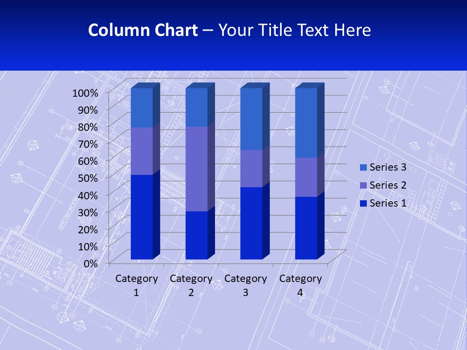 A Blueprint Of A Building With The Name Of The Building PowerPoint Template