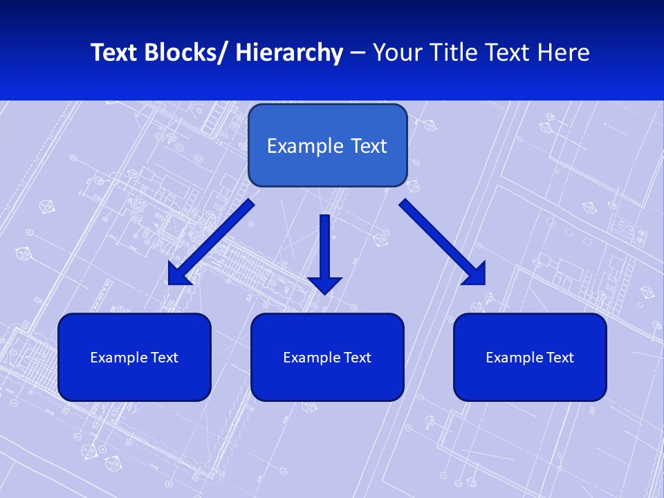 A Blueprint Of A Building With The Name Of The Building PowerPoint Template