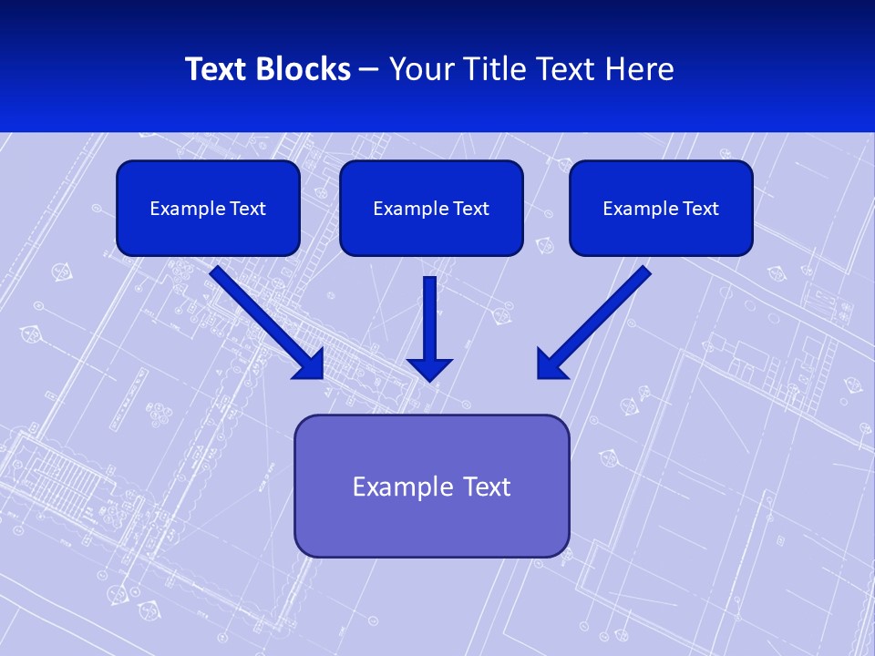 A Blueprint Of A Building With The Name Of The Building PowerPoint Template