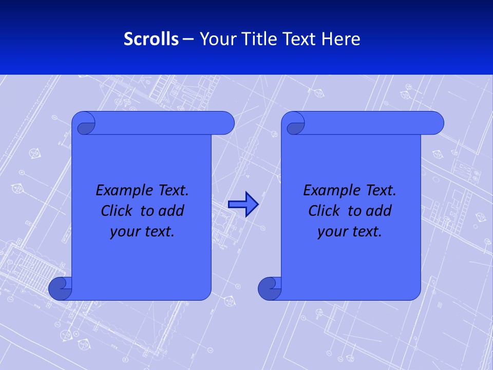 A Blueprint Of A Building With The Name Of The Building PowerPoint Template