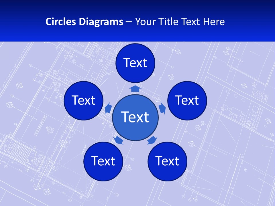 A Blueprint Of A Building With The Name Of The Building PowerPoint Template