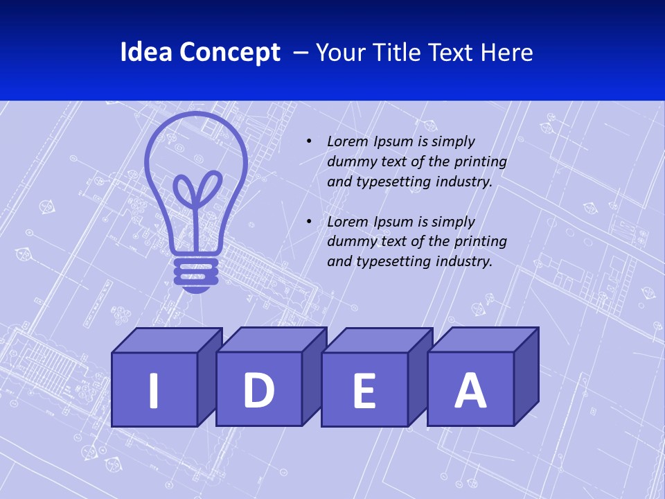 A Blueprint Of A Building With The Name Of The Building PowerPoint Template