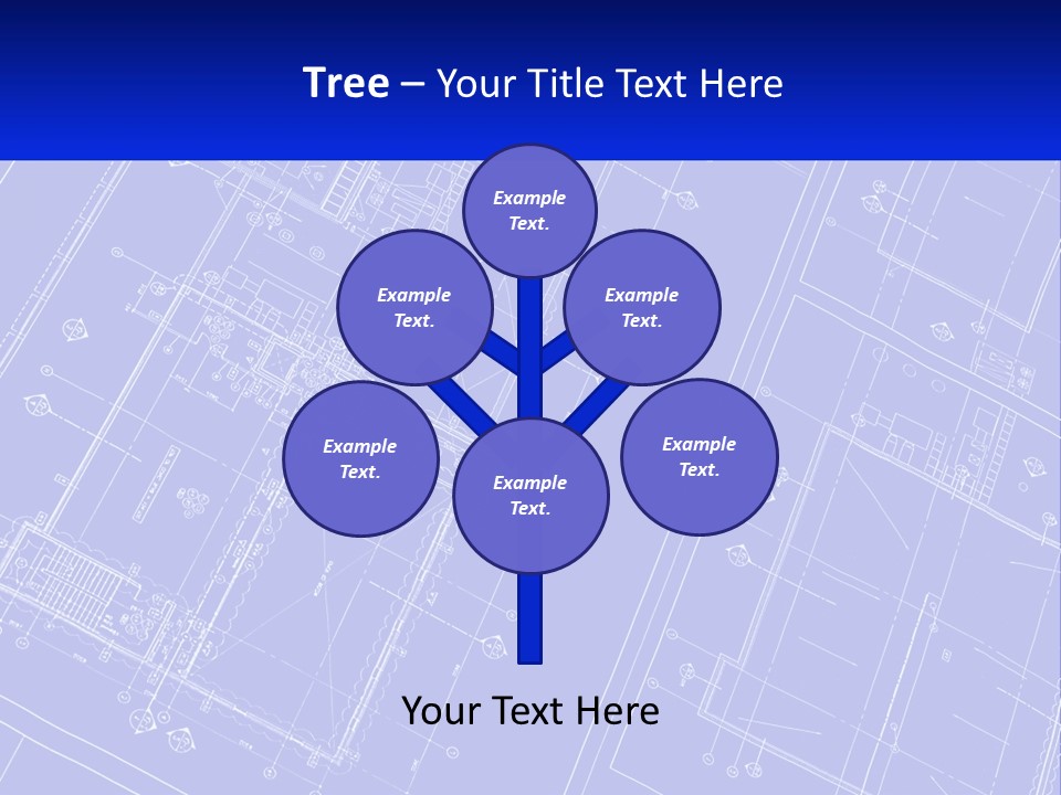 A Blueprint Of A Building With The Name Of The Building PowerPoint Template