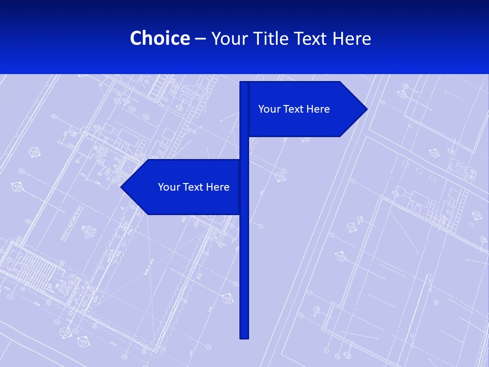 A Blueprint Of A Building With The Name Of The Building PowerPoint Template