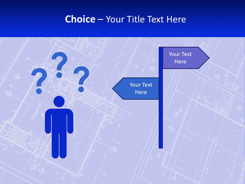 A Blueprint Of A Building With The Name Of The Building PowerPoint Template
