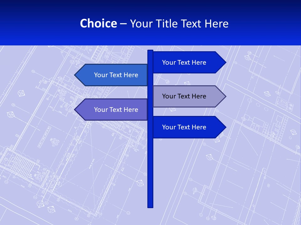 A Blueprint Of A Building With The Name Of The Building PowerPoint Template