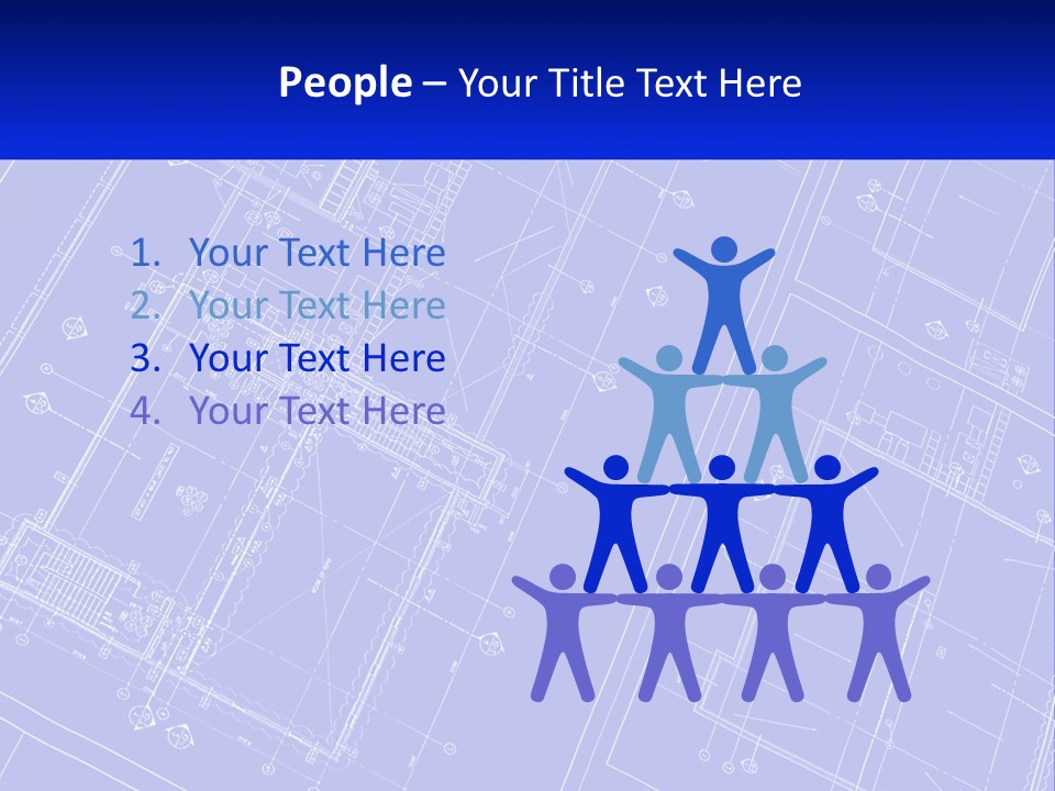 A Blueprint Of A Building With The Name Of The Building PowerPoint Template