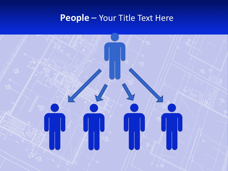 A Blueprint Of A Building With The Name Of The Building PowerPoint Template