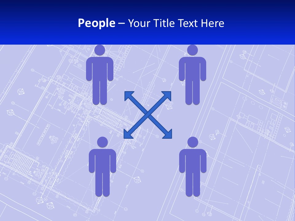 A Blueprint Of A Building With The Name Of The Building PowerPoint Template