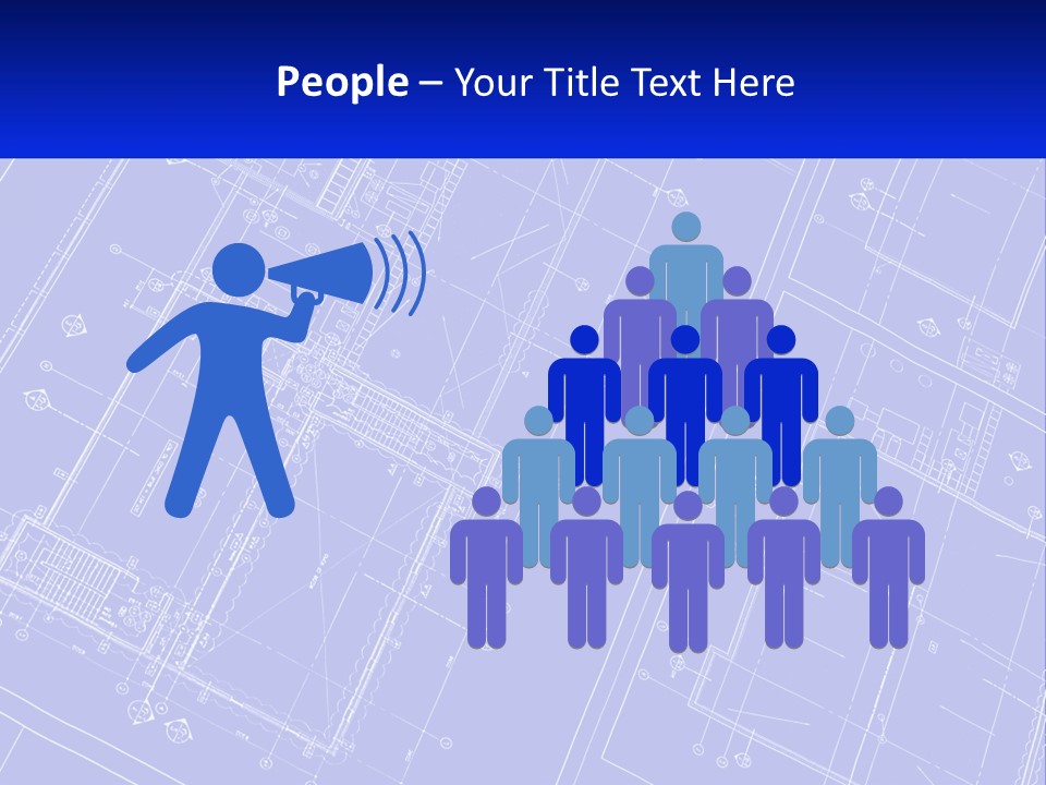 A Blueprint Of A Building With The Name Of The Building PowerPoint Template