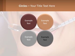 A Woman Smiling With A Toothbrush In Her Mouth PowerPoint Template