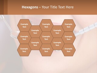 A Woman Smiling With A Toothbrush In Her Mouth PowerPoint Template