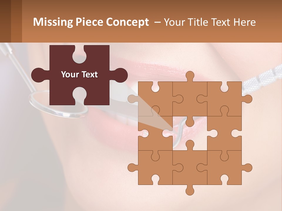 A Woman Smiling With A Toothbrush In Her Mouth PowerPoint Template