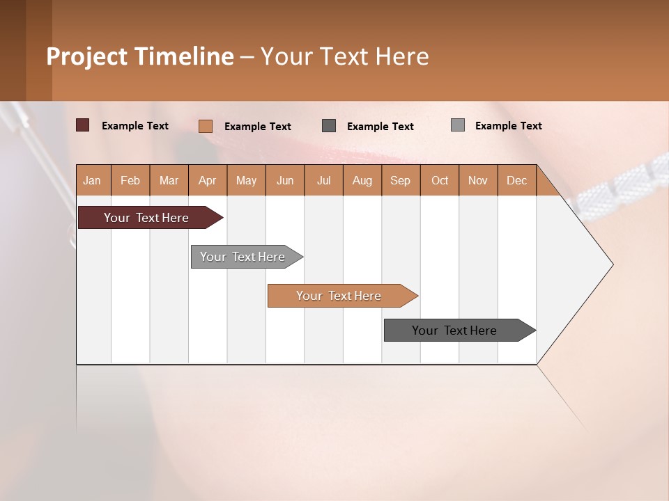 A Woman Smiling With A Toothbrush In Her Mouth PowerPoint Template