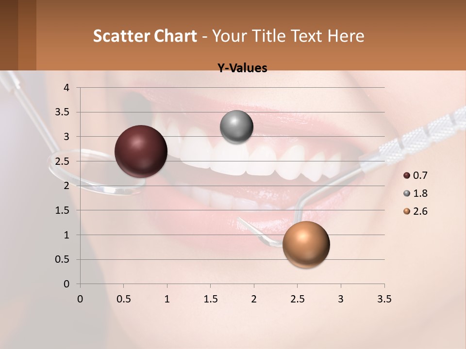 A Woman Smiling With A Toothbrush In Her Mouth PowerPoint Template